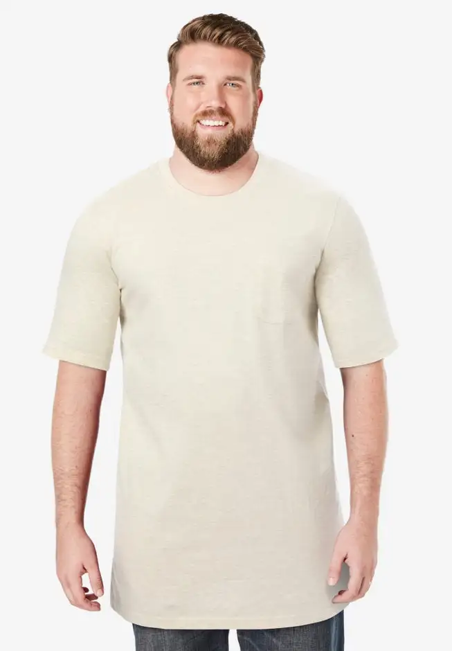 Heavyweight Longer-Length Pocket Crewneck T-Shirt