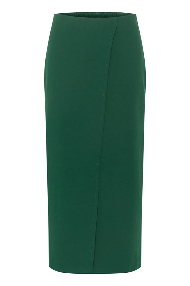 Asymmetric Wrap Style Midi Skirts