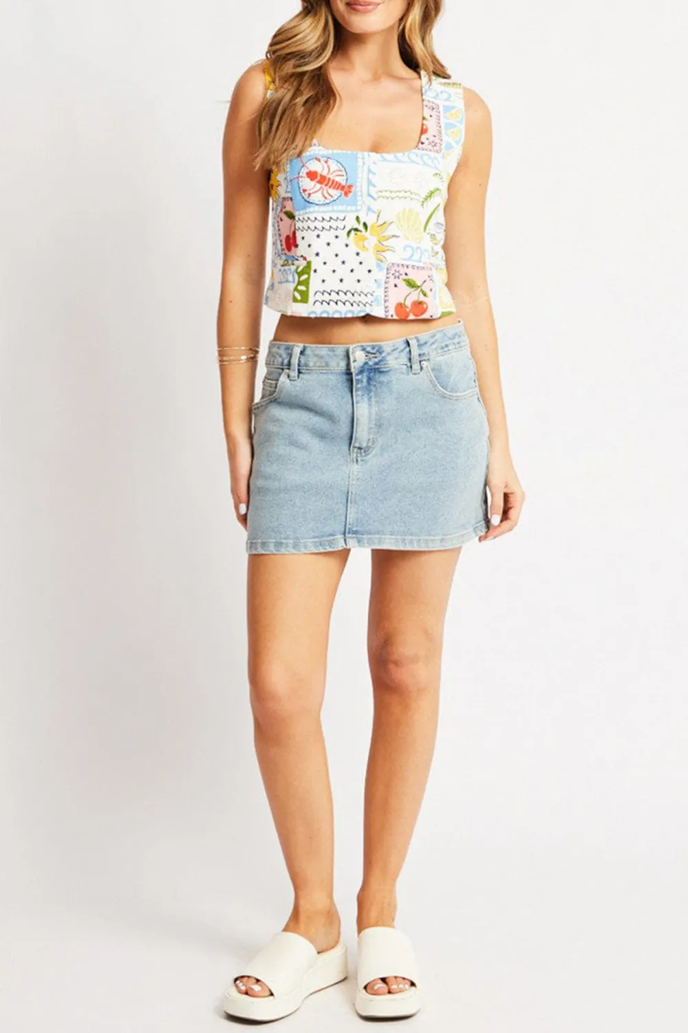 Multi Abstract Linen Vest