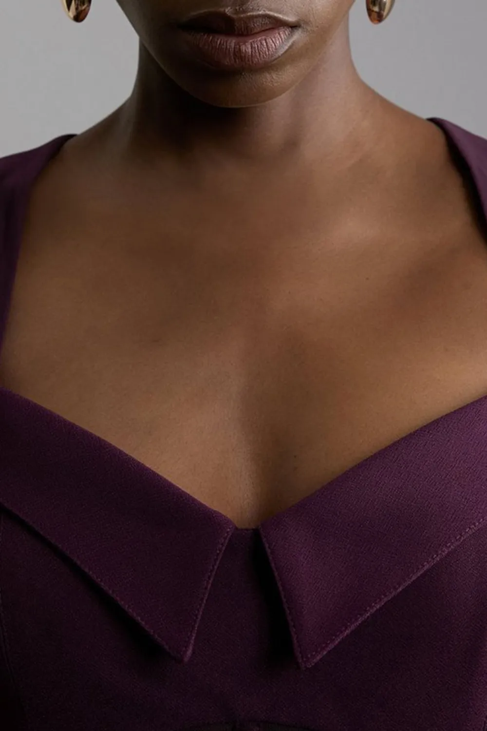 Scuba Crepe And Power Mesh Corset Detail Mini Dress
