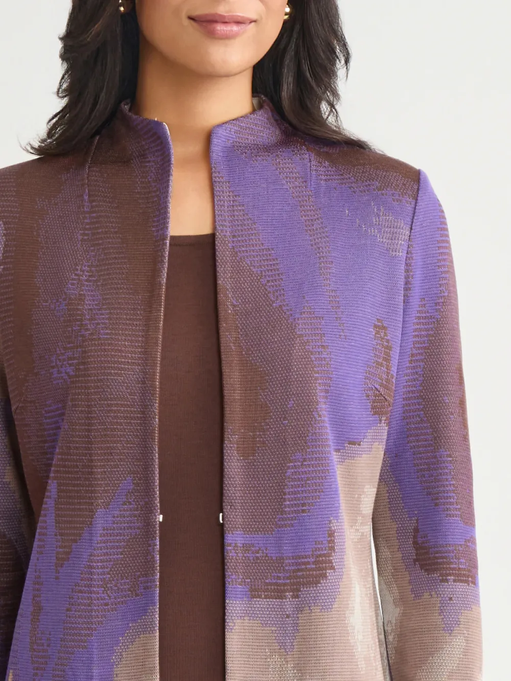 Medium To Long Jacquard Jacket