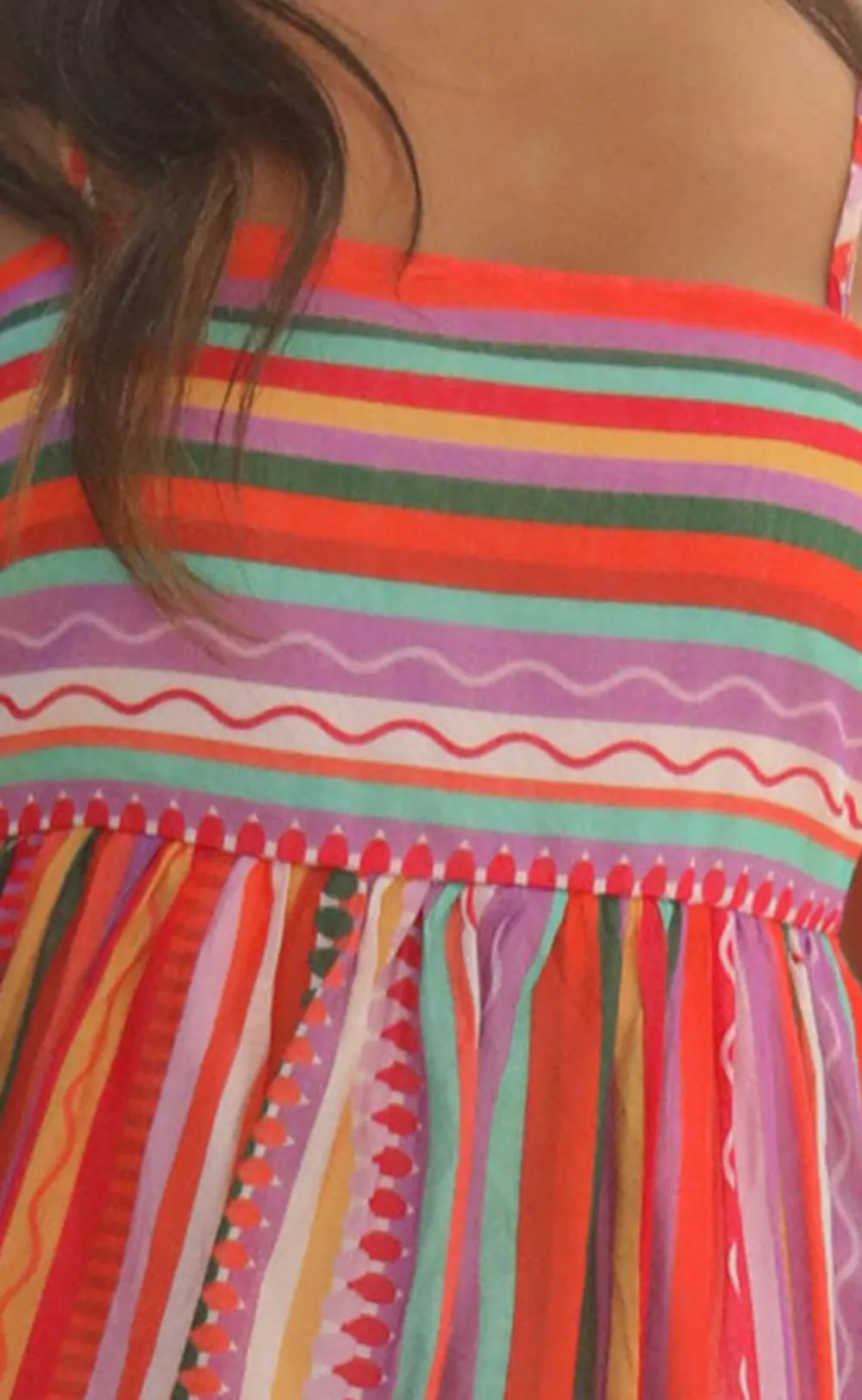 Strapless Multicolor Striped Maxi Dress