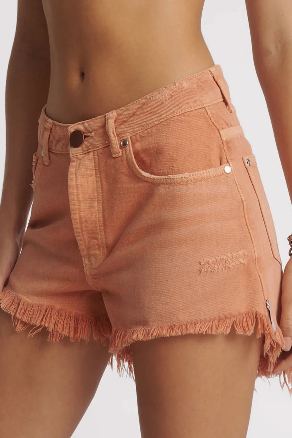 All-Match Daily Wool-Edged Slim-Fit Orange Shorts