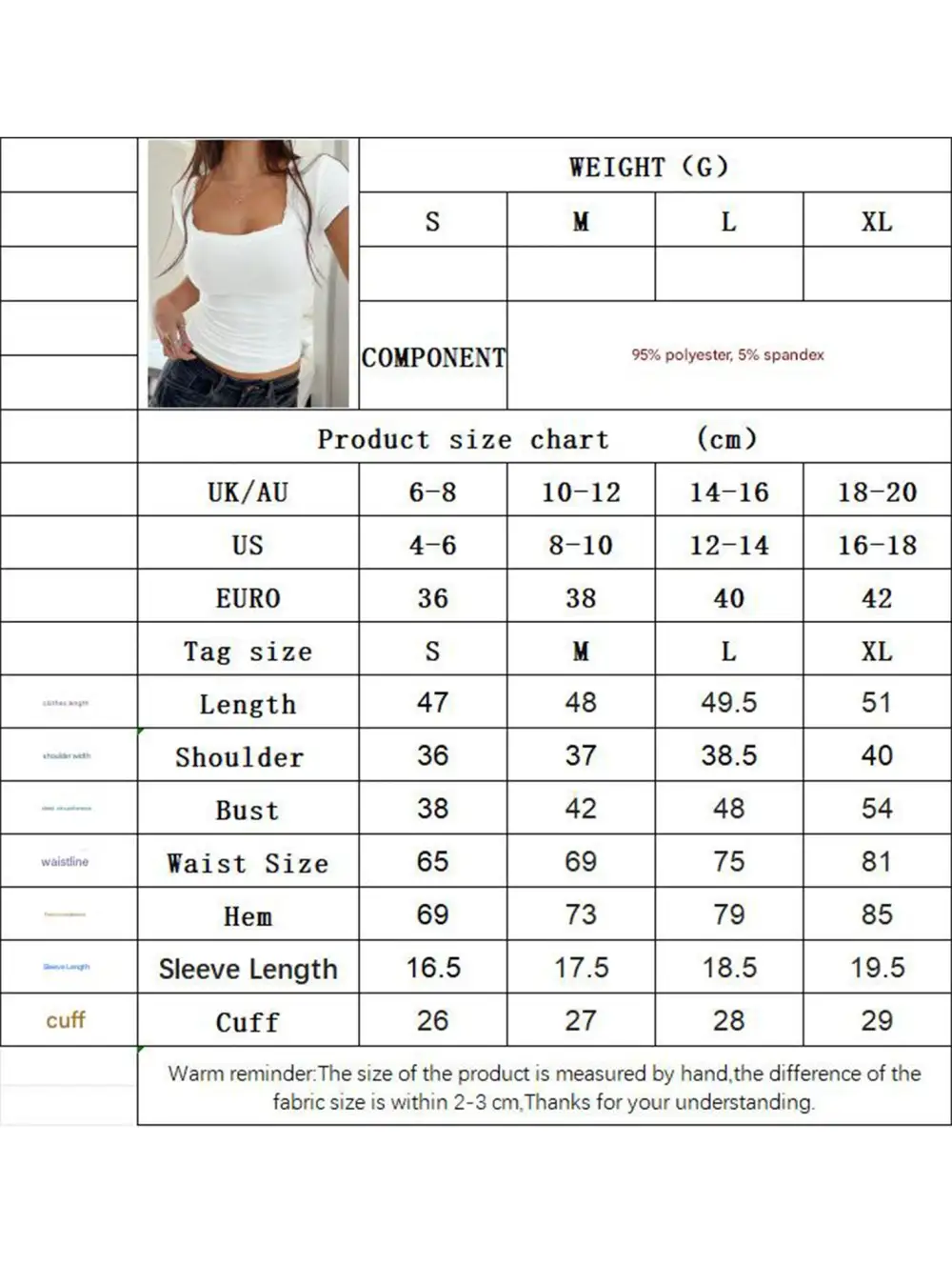 Lace Trim U Neck Slim T-Shirt