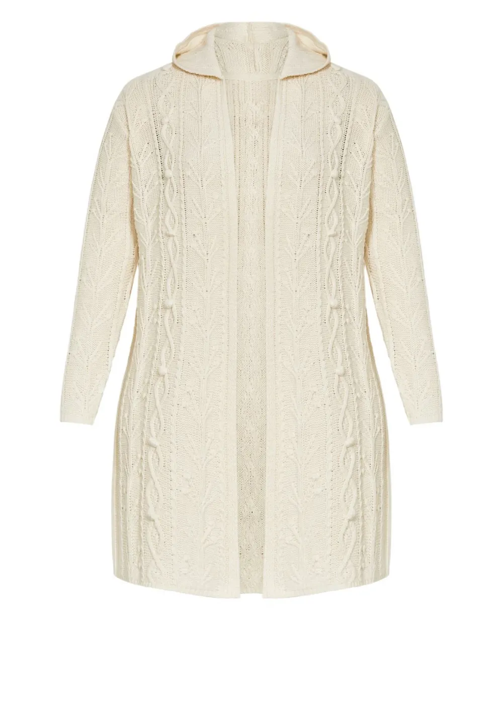 Solid Color Fitted Knitted Cardigan