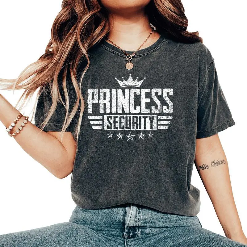 Princess Security Halloween Birthday Dad Mom Big Brother Women's Oversized Comfort T-Shirt
