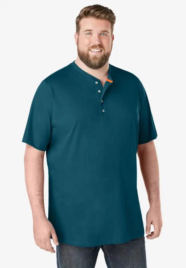 Heavyweight Short-Sleeve Henley Shirt
