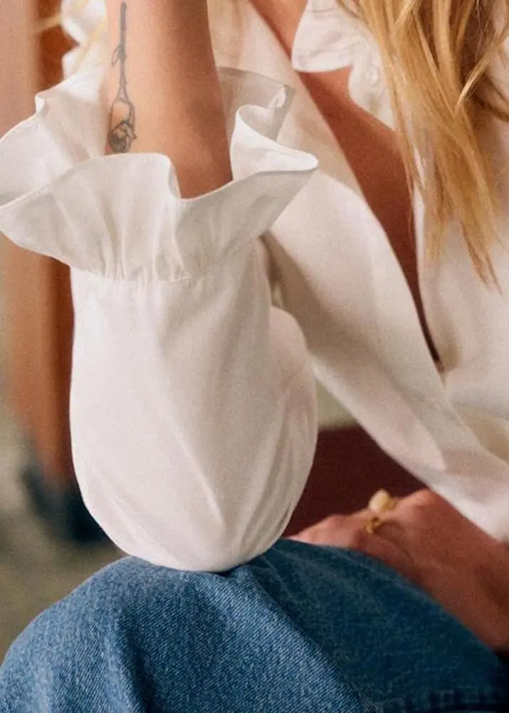 White Lace Long Sleeve Shirt