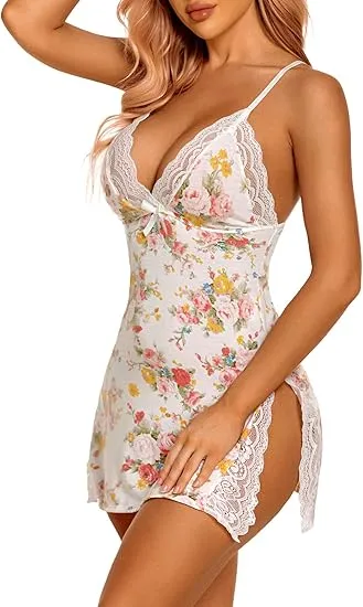 🔥Last Day Promotion🔥Women's Lingerie Sexy Nightwear Spaghetti Strap Nightgown