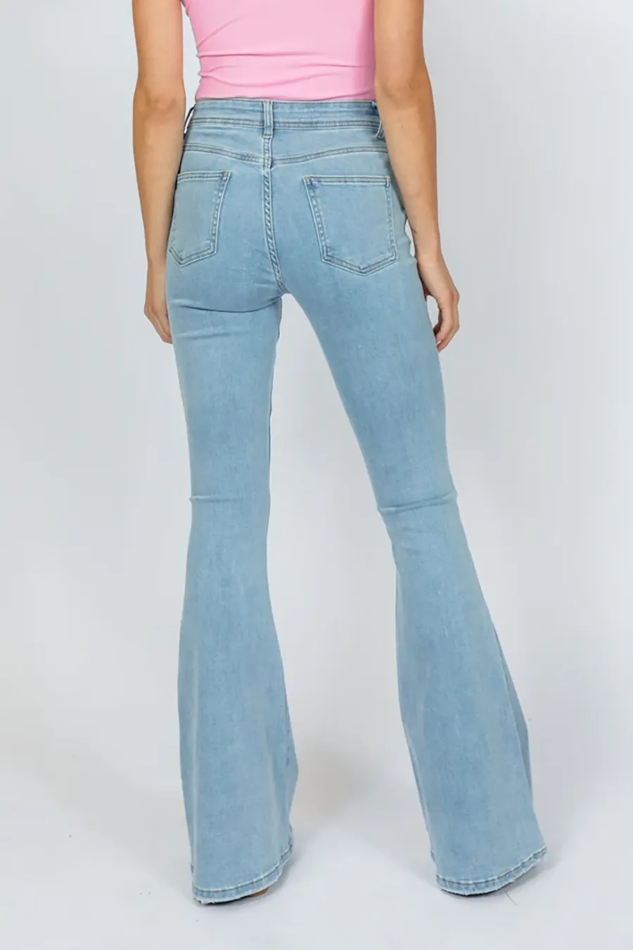 Light Wash Stretchy Flare Jeans