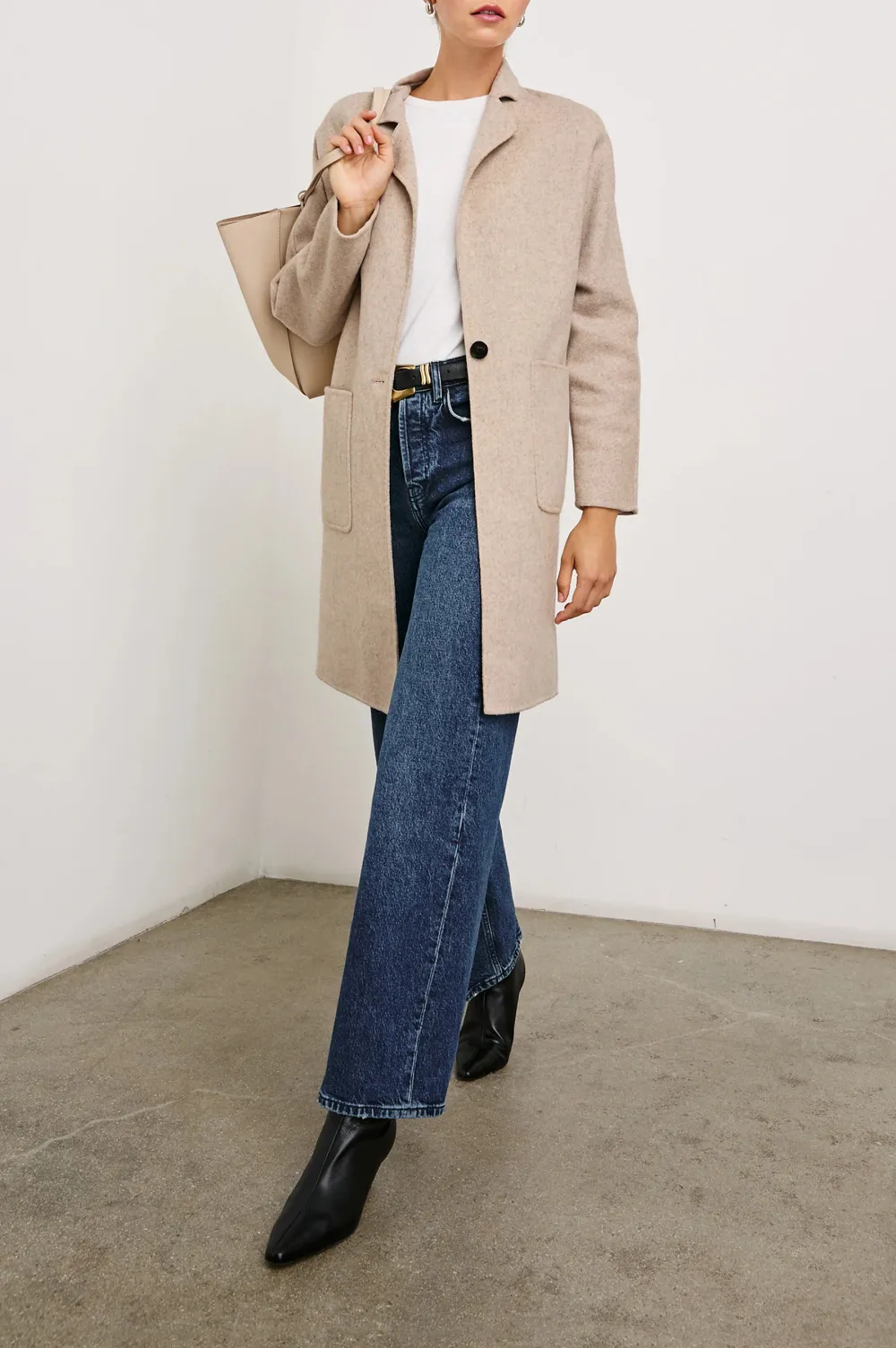 Luxurious Batwing Sleeve Wool Long Coat