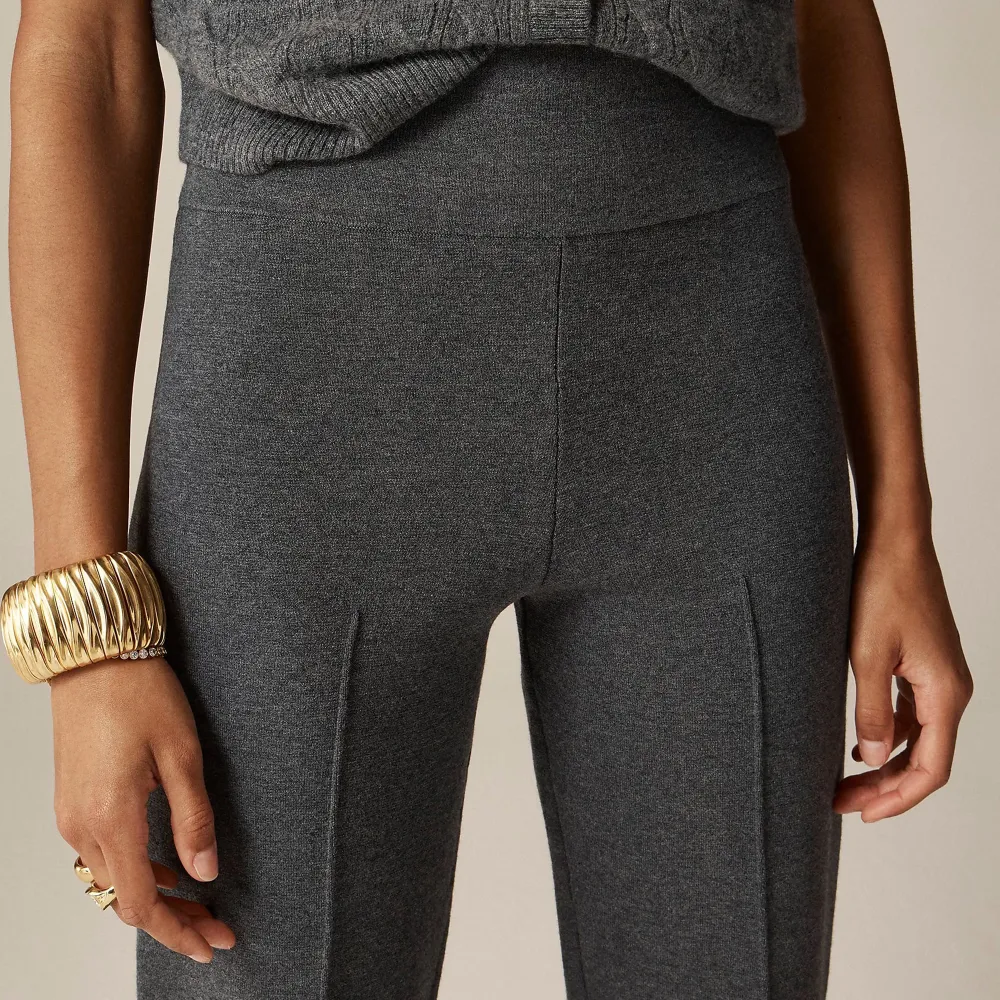 High-Rise Pintuck Straight Leg Pants