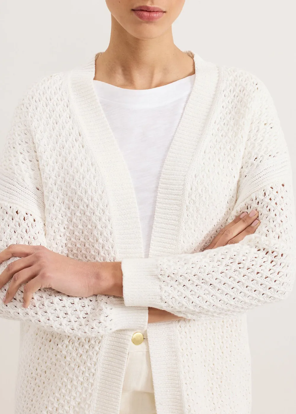 Knitted Plain-Color Warm Cardigan