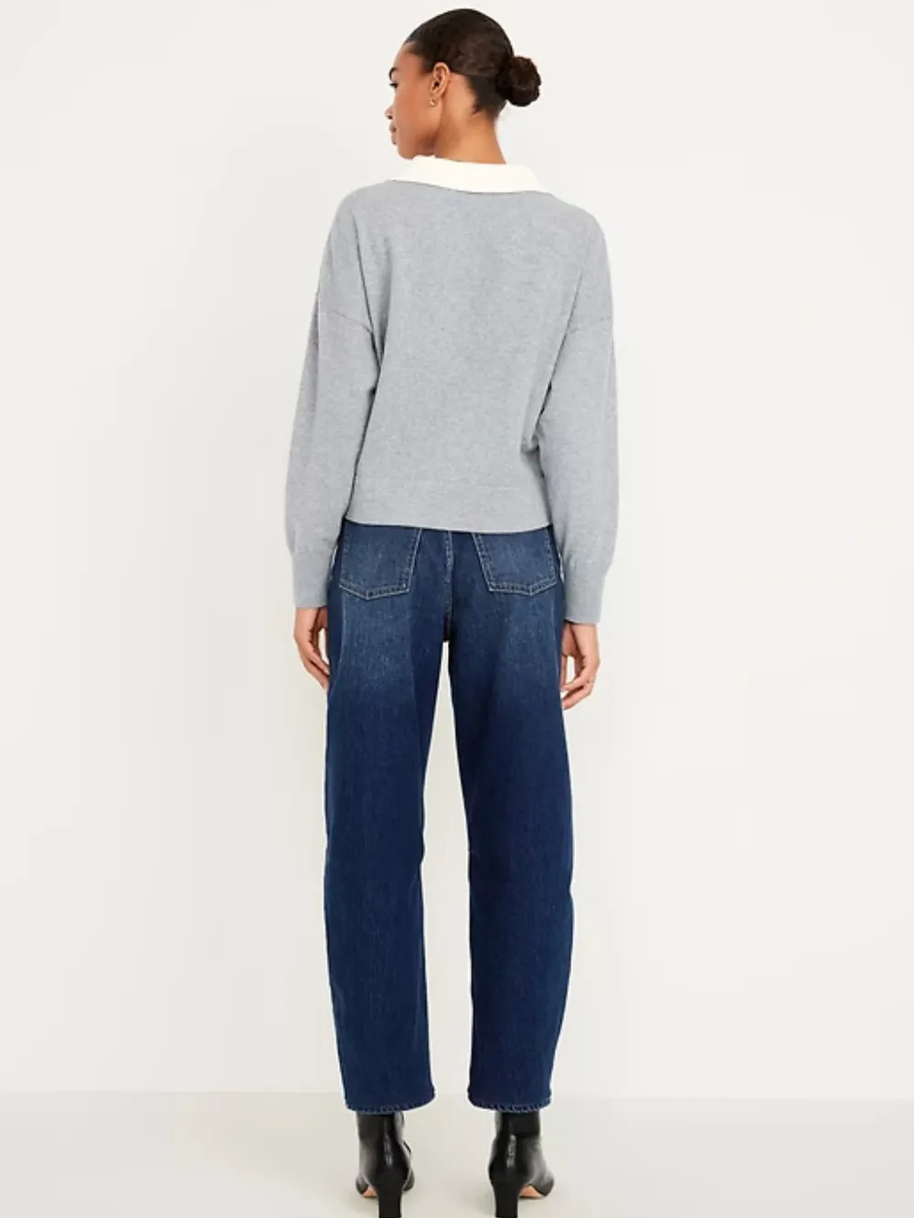 ⚡Last day Promotion🔥 Women's High-Waisted Barrel Ankle Jeans