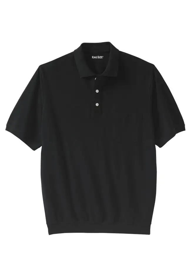 No Tuck Pocket Shrink-Less™ Cotton Polo Shirt