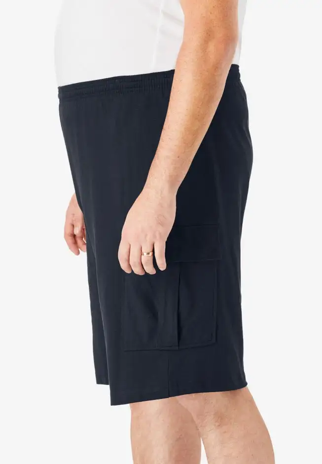 Lightweight Jersey Cargo Shorts, 3-Pack