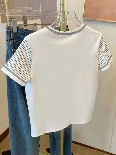 Classic Striped Crew Neck Tee