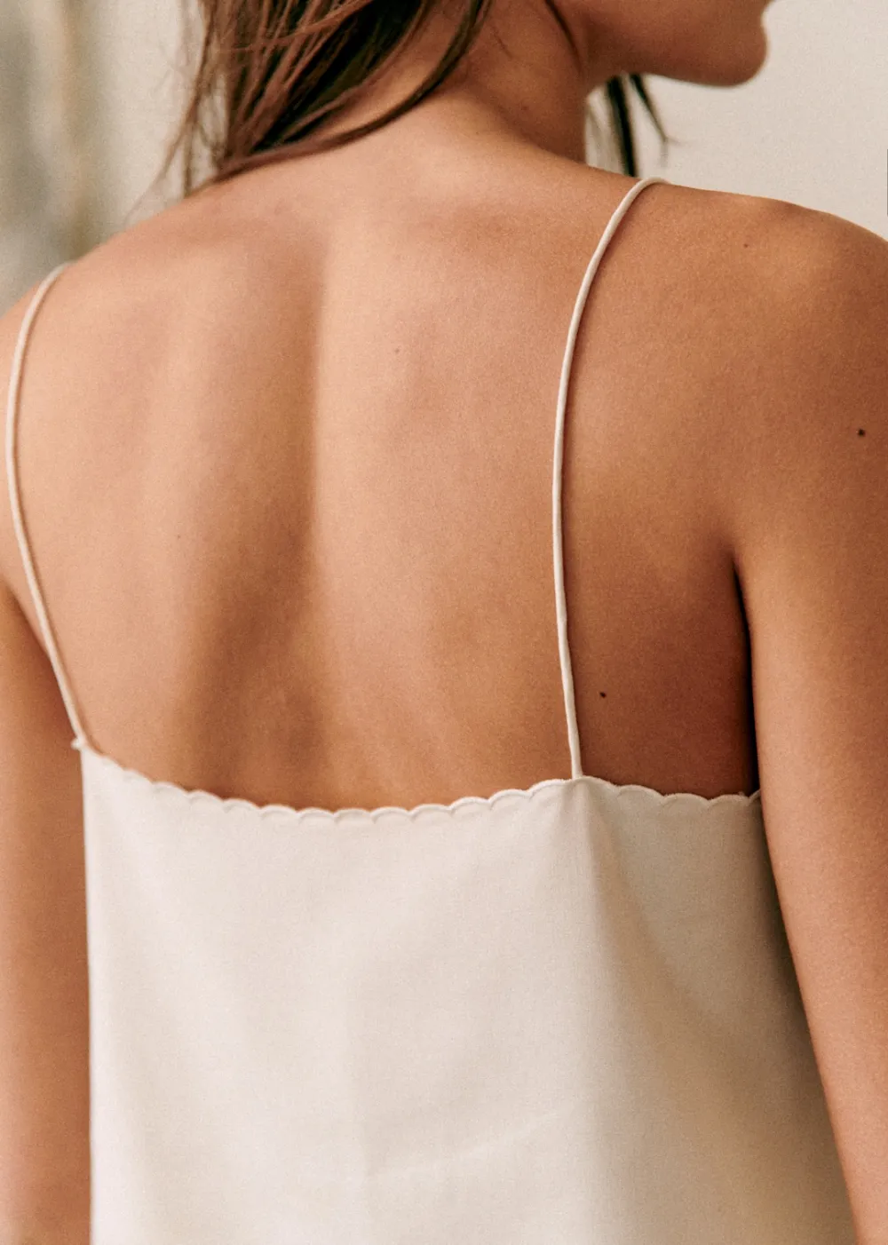 Lace Cutout Spaghetti Strap Top