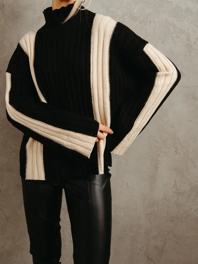 Carolina Color Block Sweater