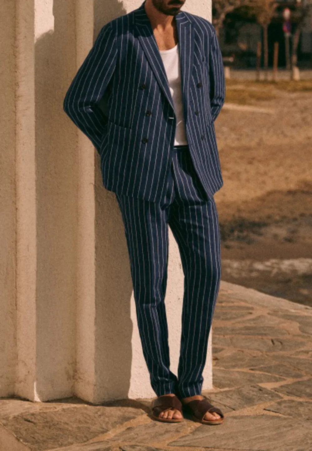 Jacket-Blue White Stripes