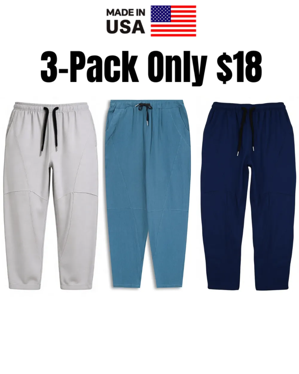 Men's Loose Fit Linen Ankle-Length Pants