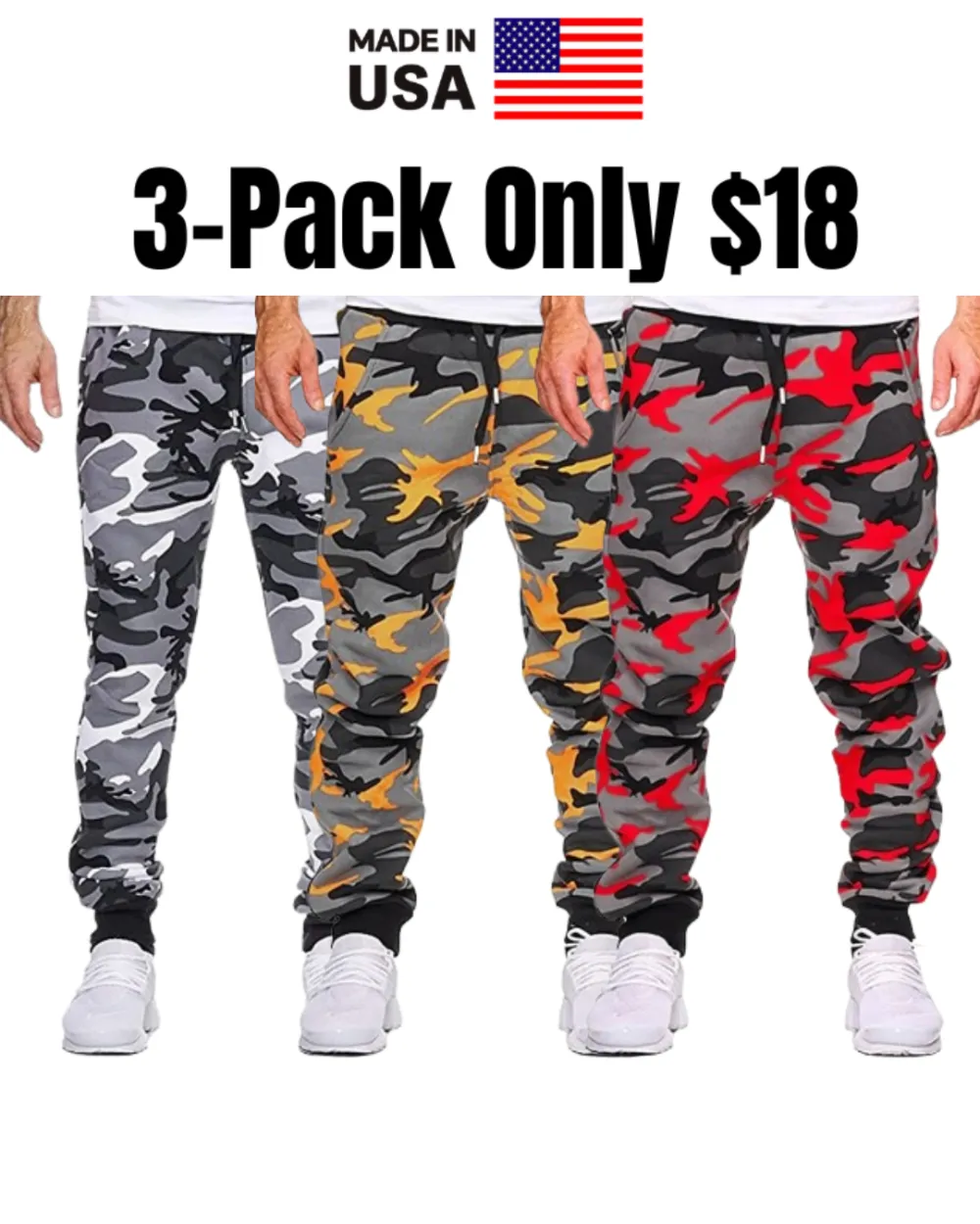 Men's Micro-Elastic Camouflage Cotton Sweatpants