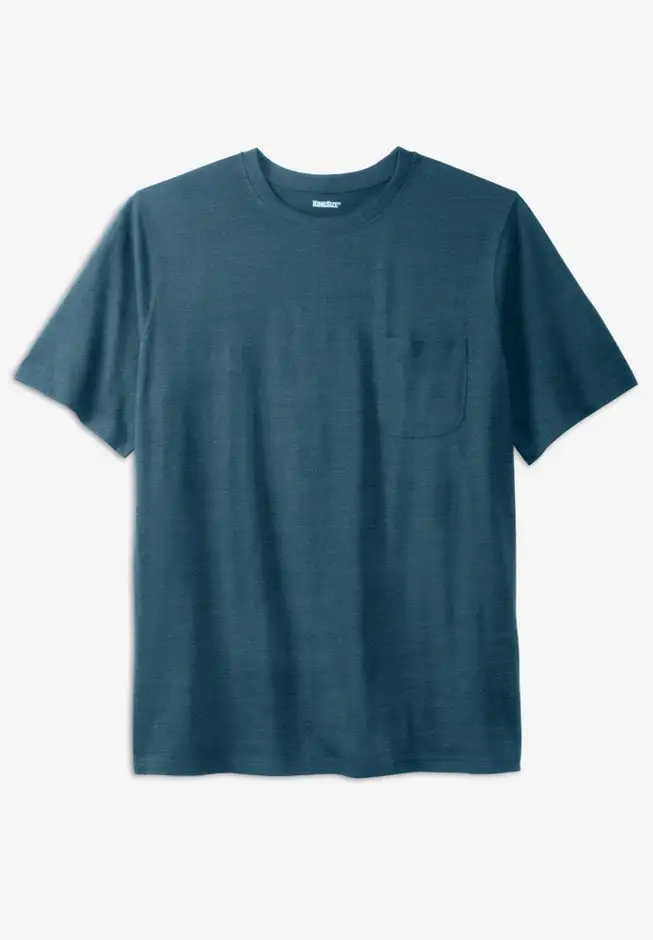 Shrink-Less Lightweight Pocket Crewneck T-Shirt