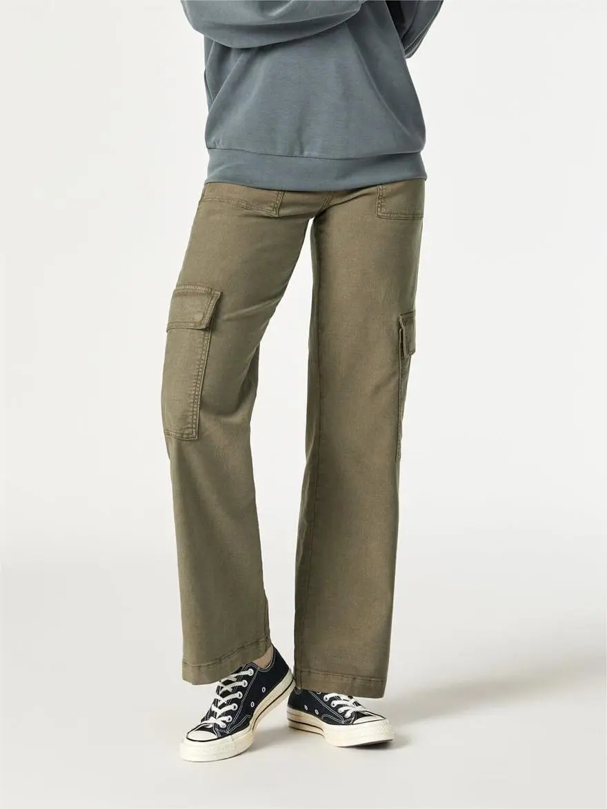 Casual Straight Leg Cargo Pants