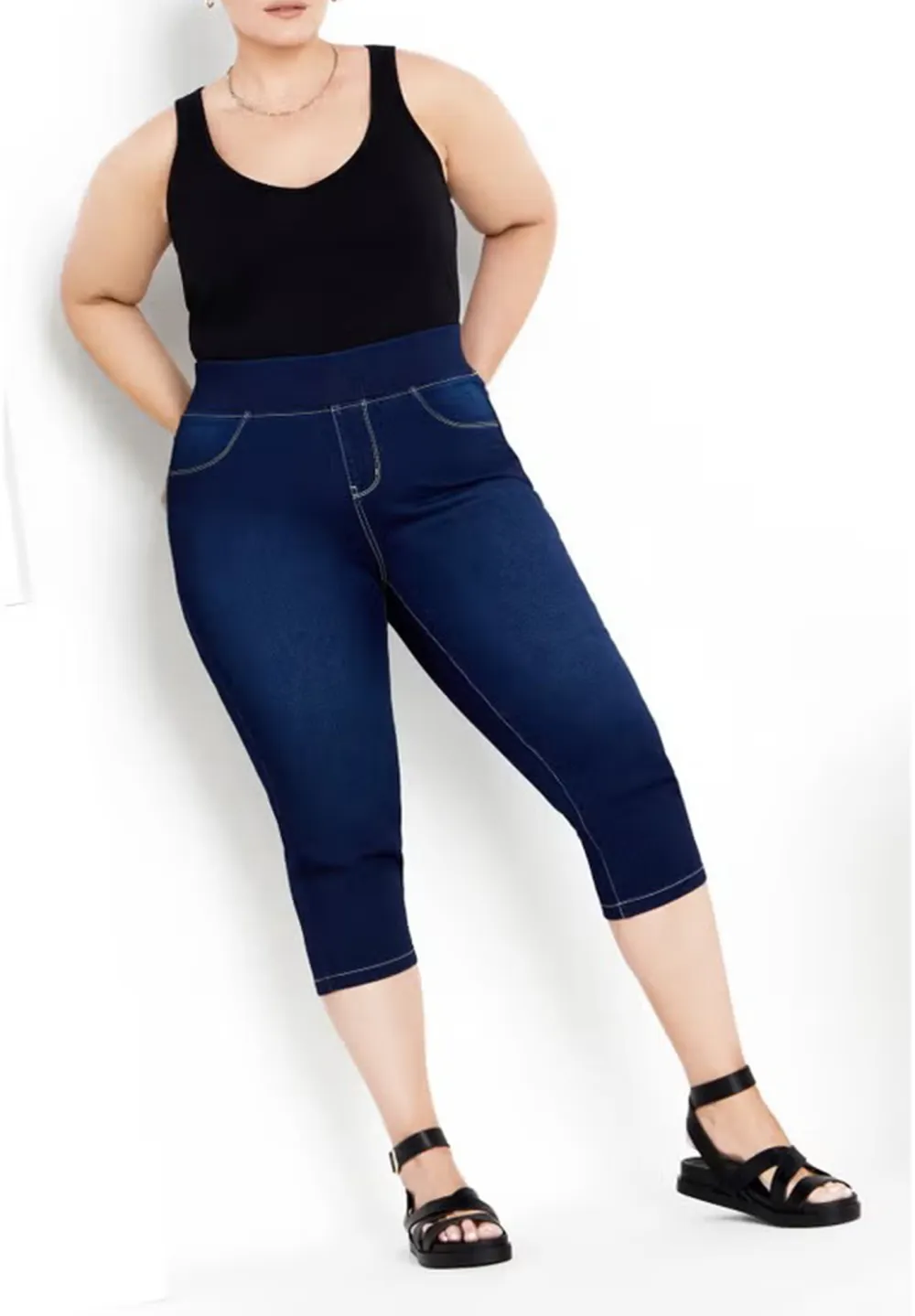 Stretch Cropped Pants, Long Pants