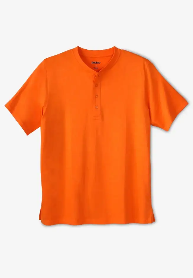 Shrink-Less Lightweight Henley T-Shirt
