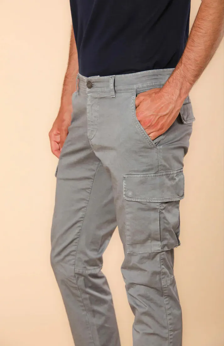 Men's Air Force Blue  Stretch Cotton Slim Fit Large Pocket Overalls