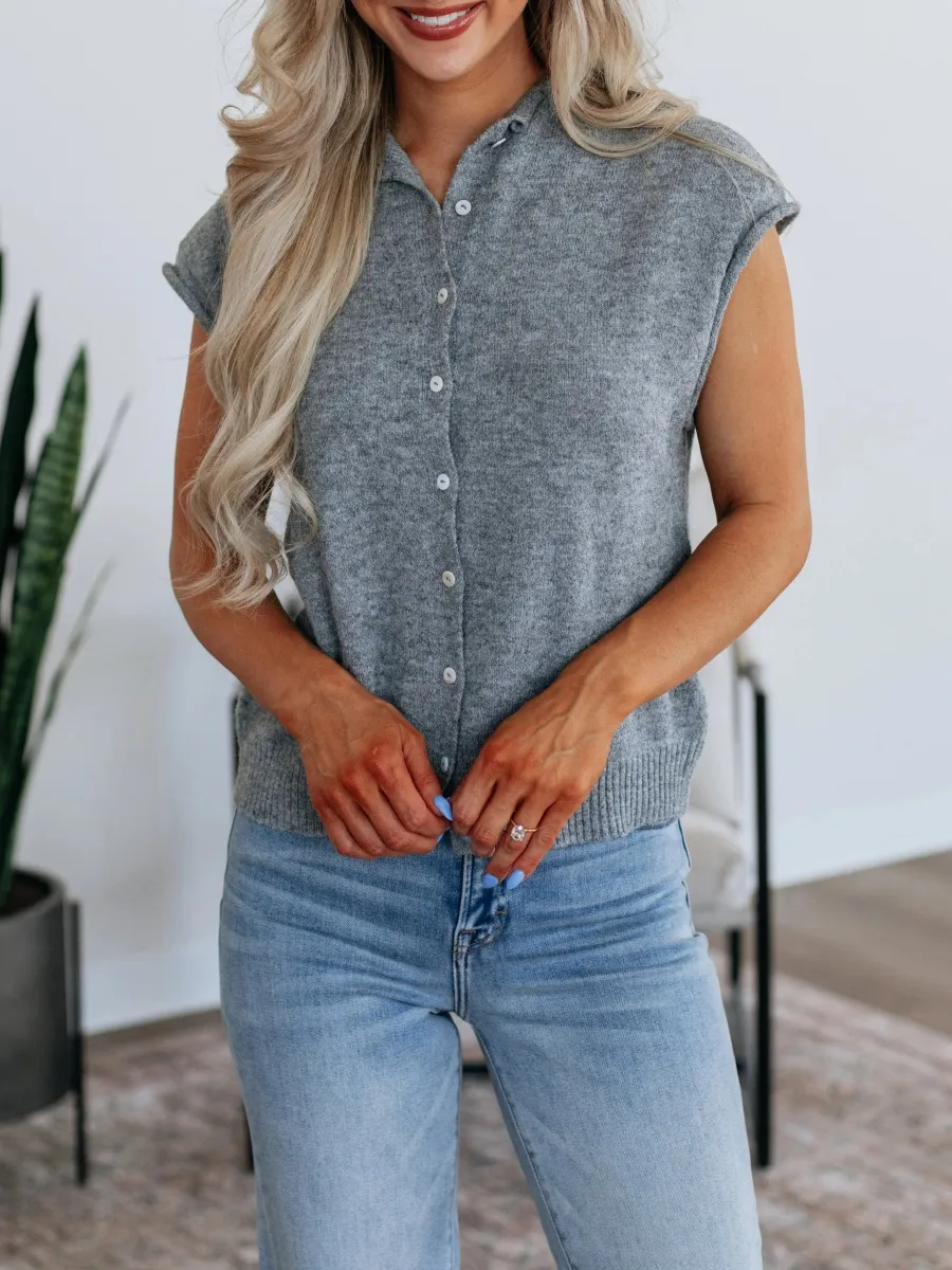 Lightweight Knit Cap Sleeve Cardigan