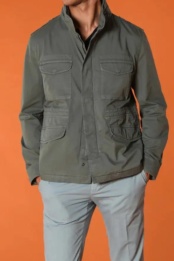 Lightweight Cotton Twill Men's Dark Green Jacket