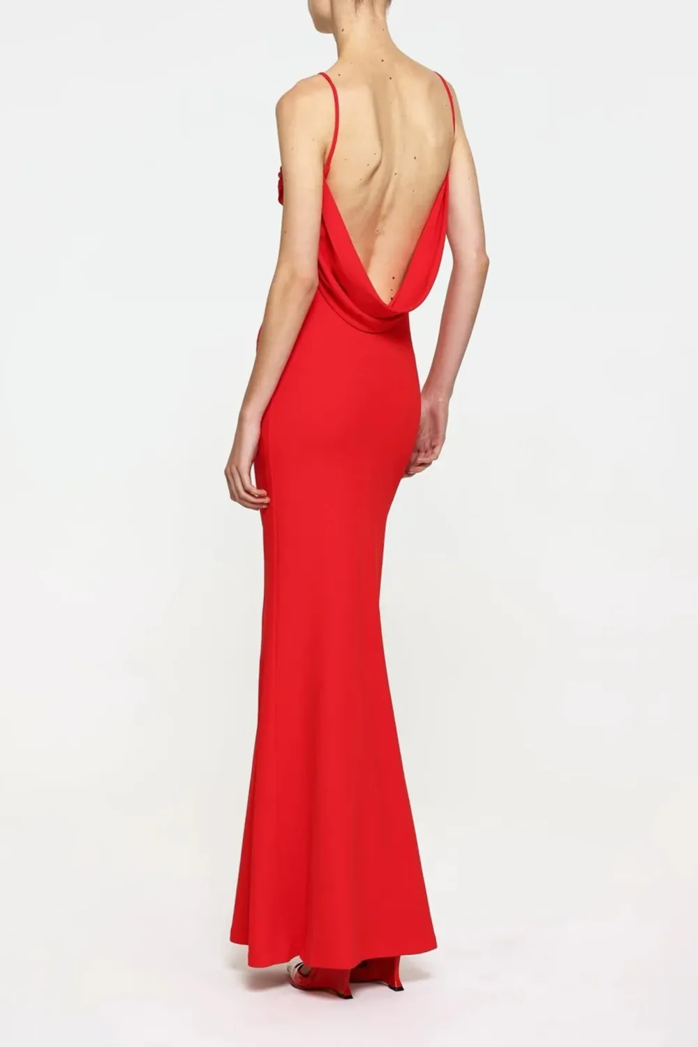 Cherry Red Temperament Low-Cut Backless Sexy Dresses