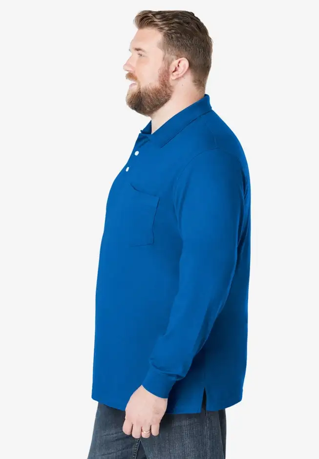 Long-Sleeve Shrink-Less™ Cotton Polo