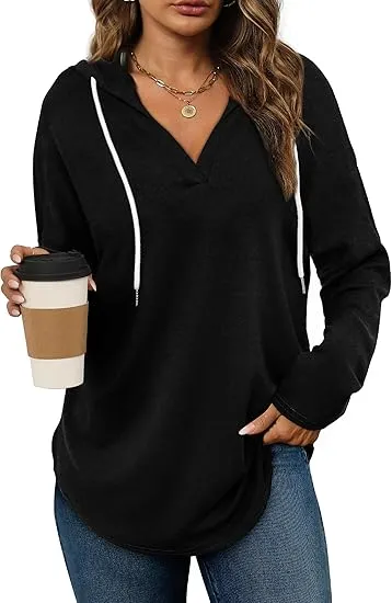 🎁Christmas Gifts🎁Women's Oversized Pullover Hoodie - Long Sleeve Loose Fit Sweatshirt