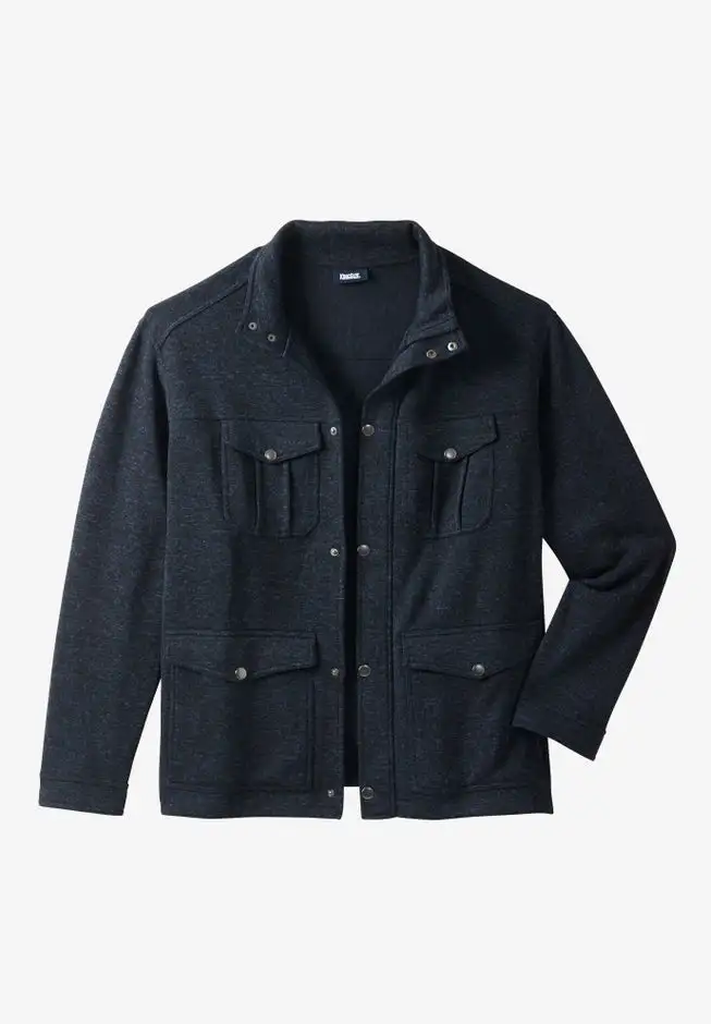 Sweater Fleece Multi-Pocket Jacket